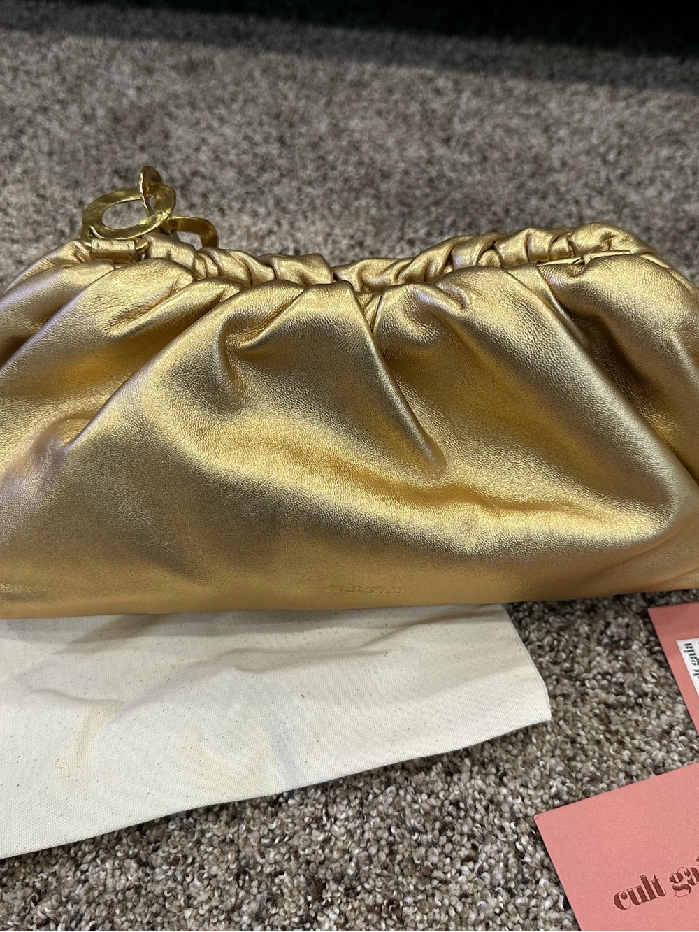 Cult Gaia Dulce Shoulder Bag Brass Gold NEW - Picture 4 of 7